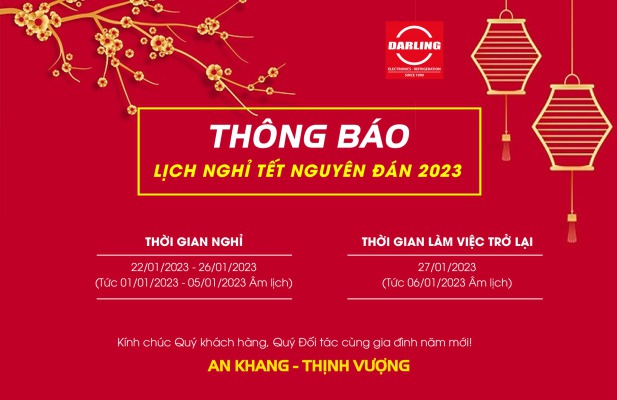 Darling Việt Nam thông báo lịch nghỉ tết âm lịch 2023