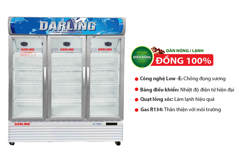 Tủ Mát 3 Cánh Darling DL-17000A 1500L 